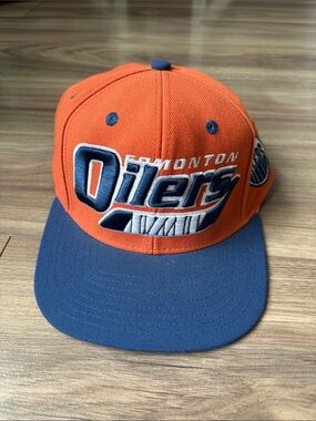 CCM NHL Edmonton Oilers Orange and Blue Snapback Hat